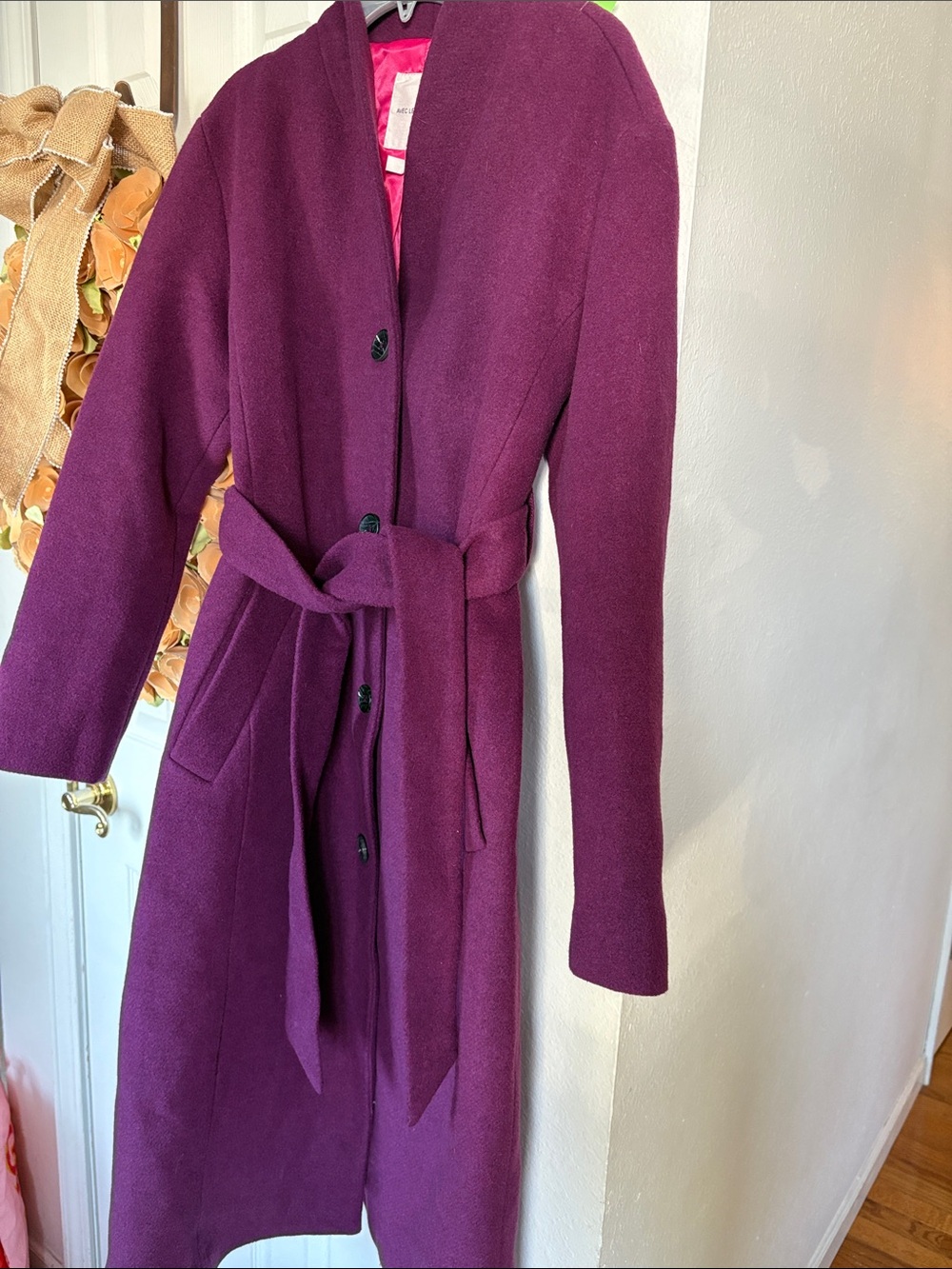 Avec Les Filles Purple Coat Sz XS